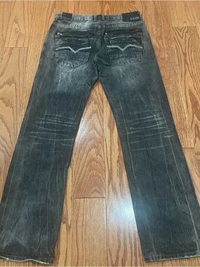 Black Premium TR styled Men's Black Bootcut Jeans with Faded Wash sz 30x32